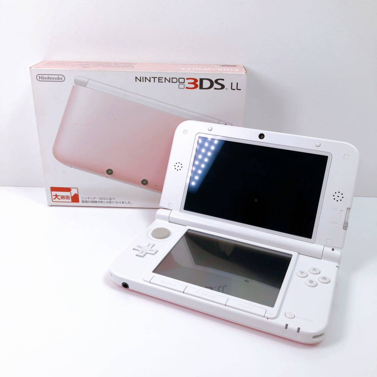92【中古】Nintendo 3DS LL 本体 SPR-001 ピンク/ホワイト