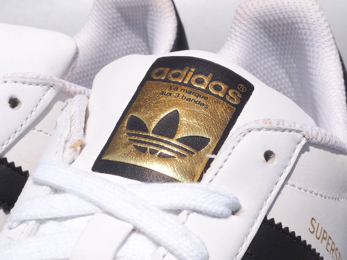  new goods!! US 8 1/2* 26,5cm limitation color 19 year made adidas super Star white x black natural leather leather 