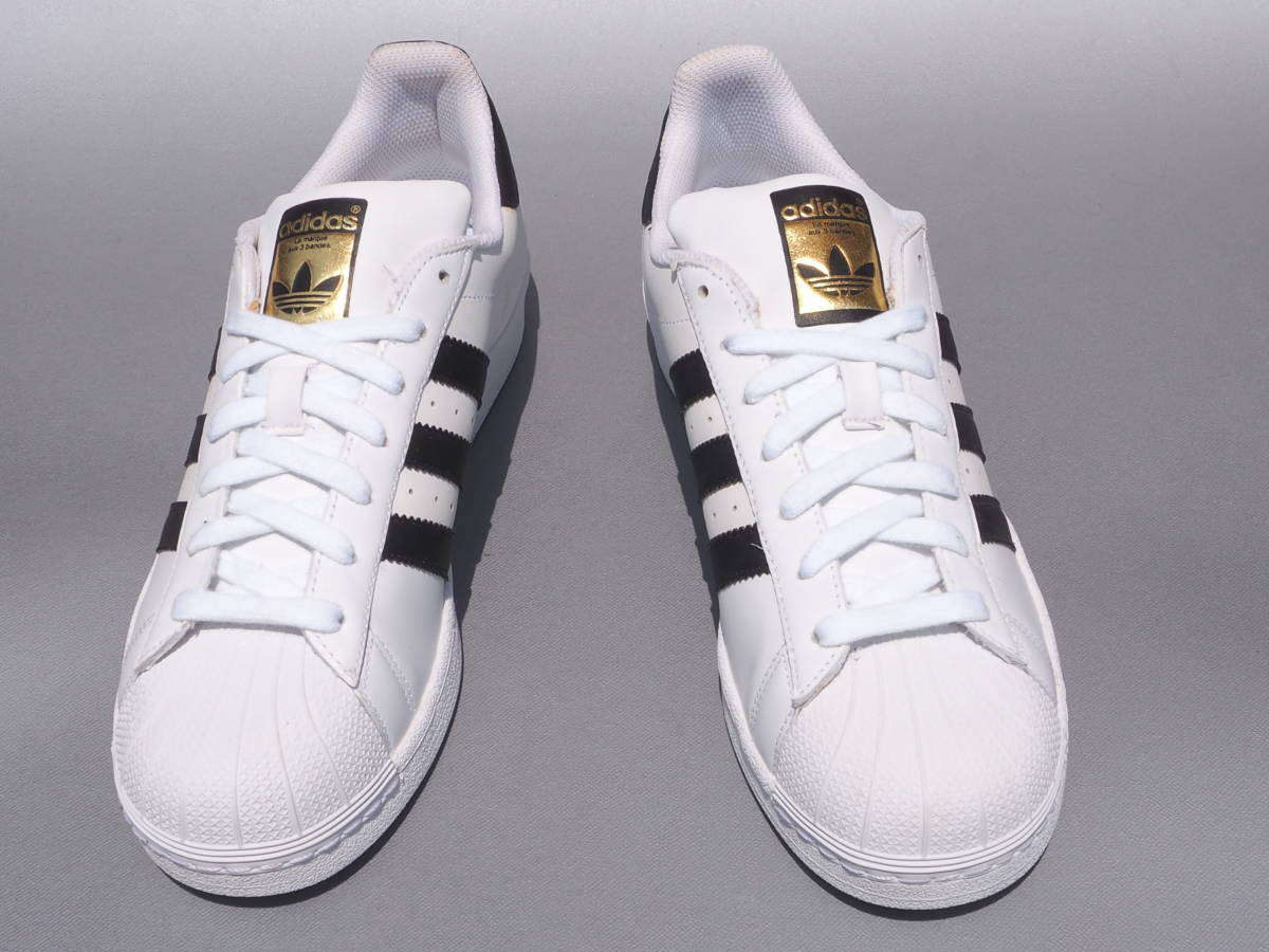  new goods!! US 8 1/2* 26,5cm limitation color 19 year made adidas super Star white x black natural leather leather 