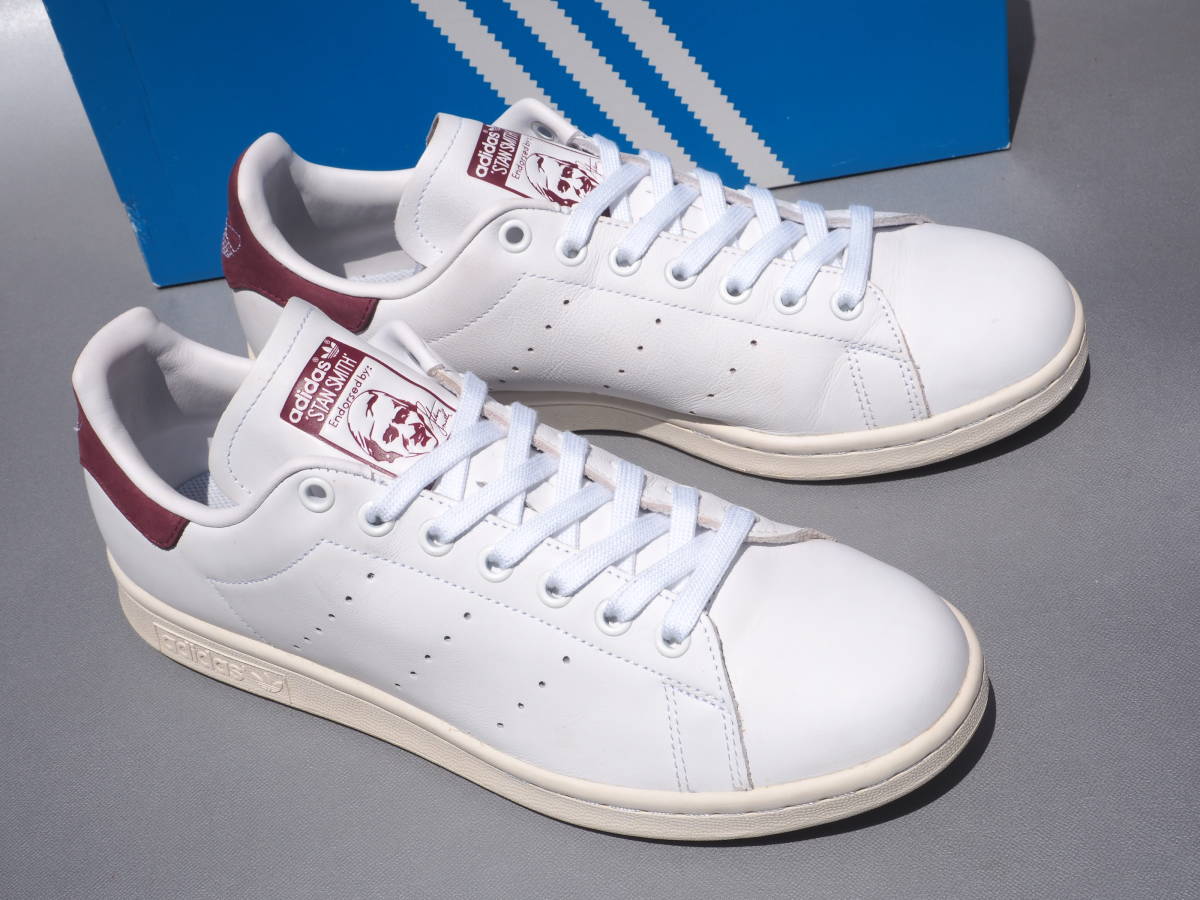 【上品】 2018年 限定 26.5cm 美品!! adidas SMITH STAN STANSMITH レザー 天然皮革 白xエンジ スタンスミス 26.5cm 【上品】 2018年 限定 26.5cm 美品!! adidas SMITH STAN STANSMITH レザー 天然皮革 白xエンジ スタンスミス 26.5cm