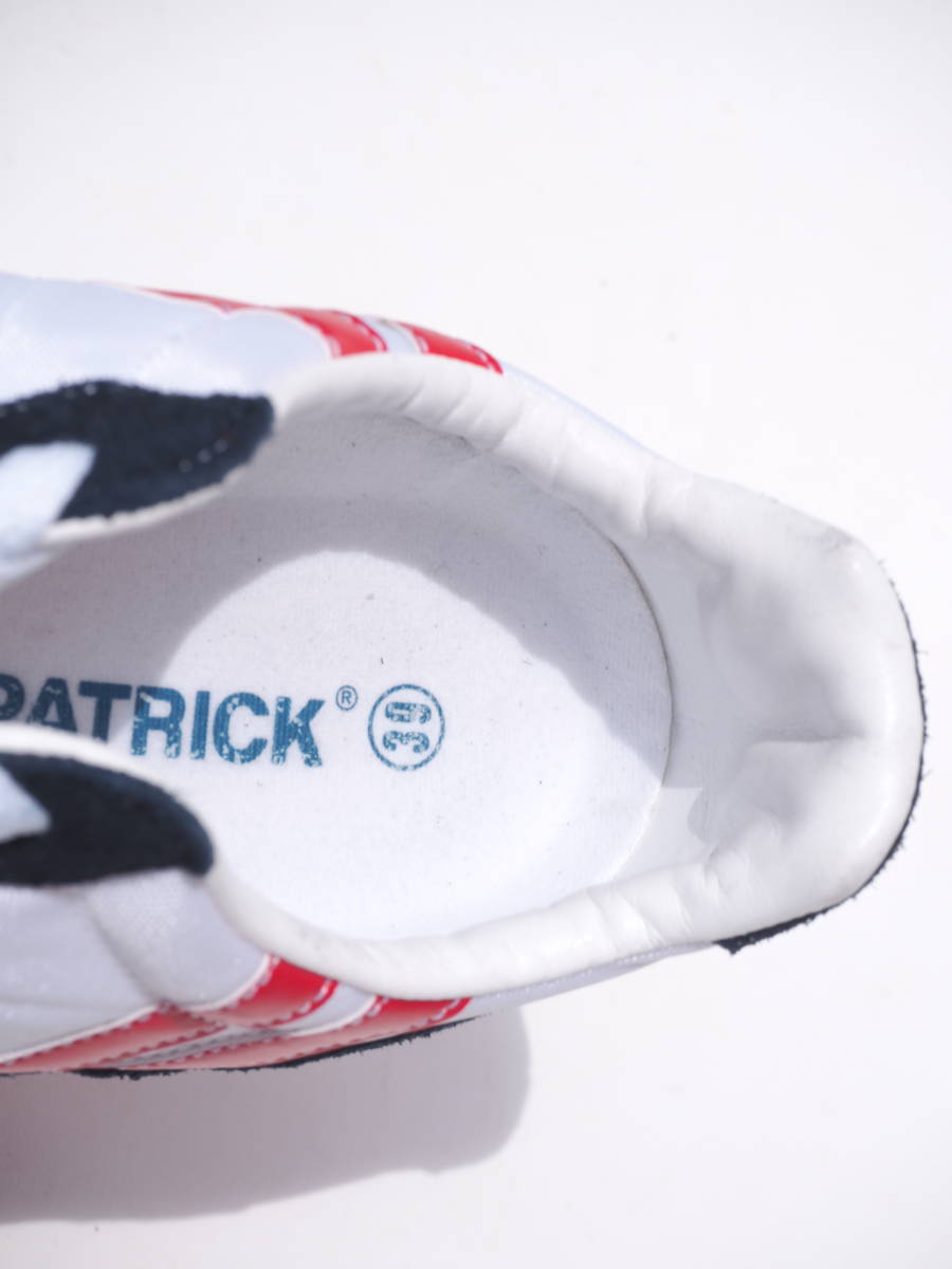  прекрасный товар!! 39 /24,5cm сделано в Японии PATRICK марафон белый x красный x темно-синий Patrick спортивные туфли 