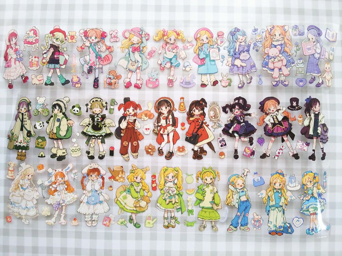 切り売り】海外マステ 人物マステ 普通小狗絵師様 4種セット 切り売り】海外マステ 人物マステ 普通小狗絵師様 4種セット