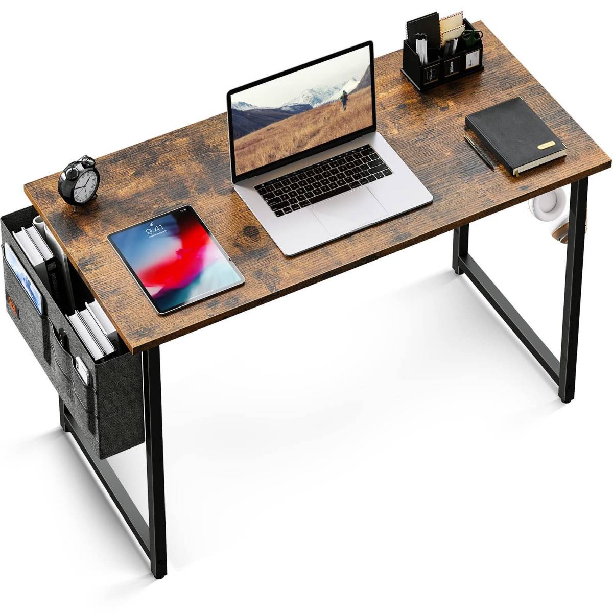 2022人気新作 作業机 desk ワークデスク pcデスク組立簡単机ゲーミングデスク 幅100cm×奥行50cm 収納袋付き 木材