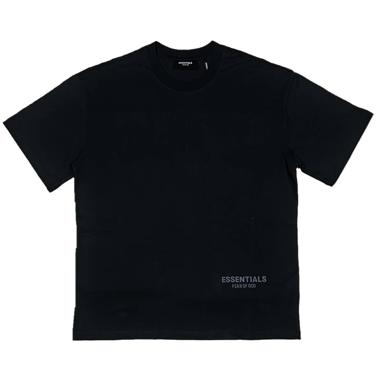 [並行輸入品] FEAR OF GOD FOG ESSETIALS エッセンシャルズ REFLECTIVE リフレクター 半袖 Tシャツ (ブラック) (S)