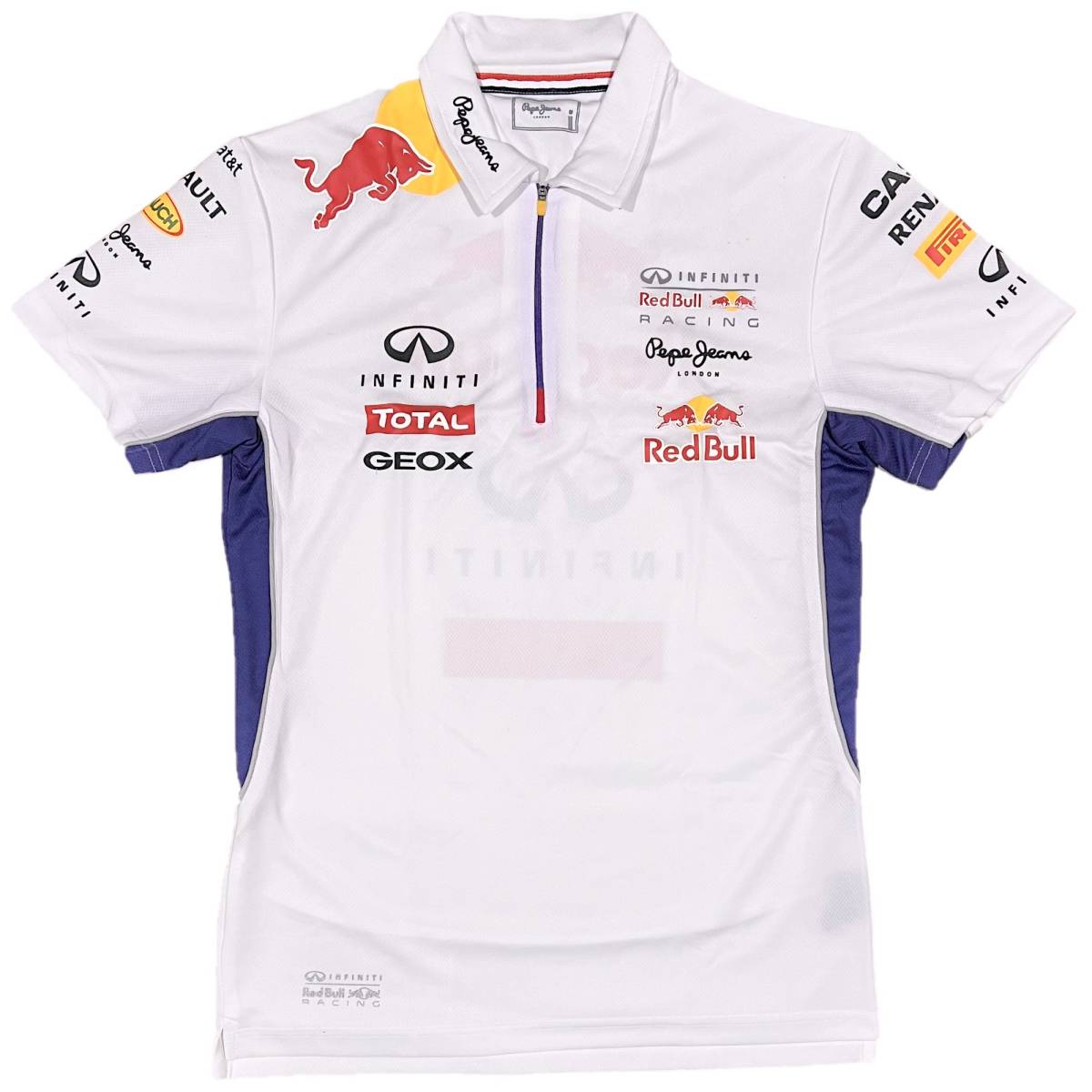 ペペジーンズ Pepe Jeans レッドブル Red Bull レーシング ハーフジップ OTL2014 ジッパー ポロシャツ（ホワイト）(XL) [並行輸入品]