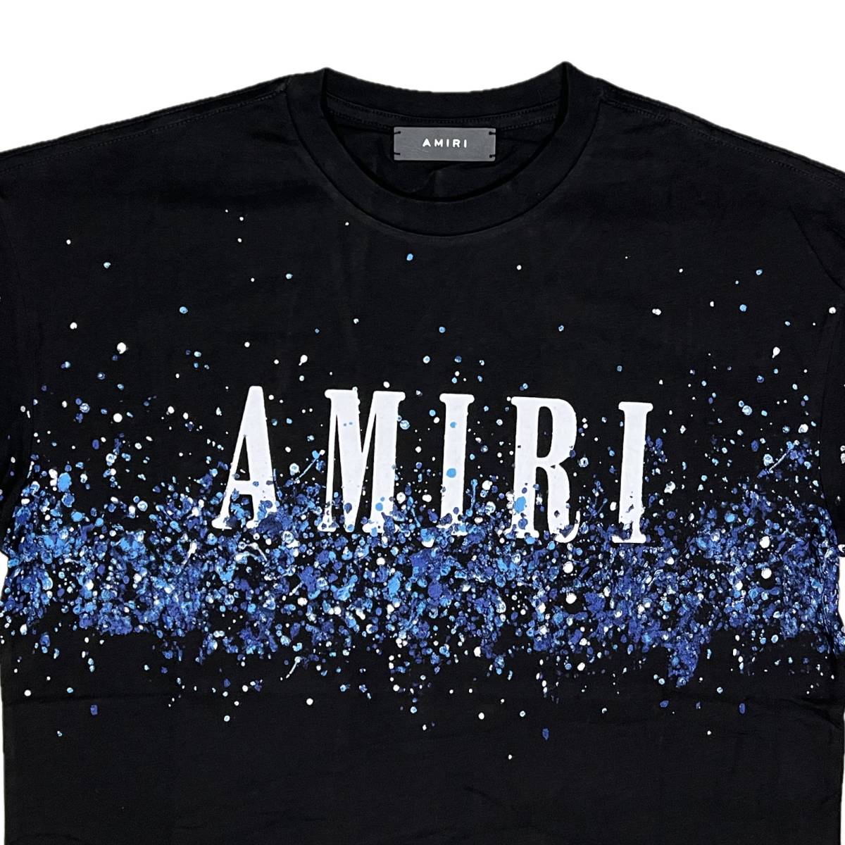 最高級 [並行輸入品] AMIRI (XL) (ブラック) Tシャツ 半袖 ブリーチ