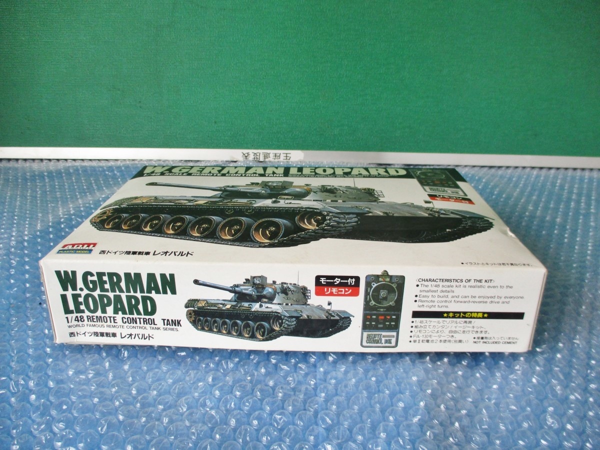 プラモデル ARII 1/48 西ドイツ陸軍戦車 レオパルド W.GERMAN LEOPARD 未組み立て 昔のプラモ_画像2