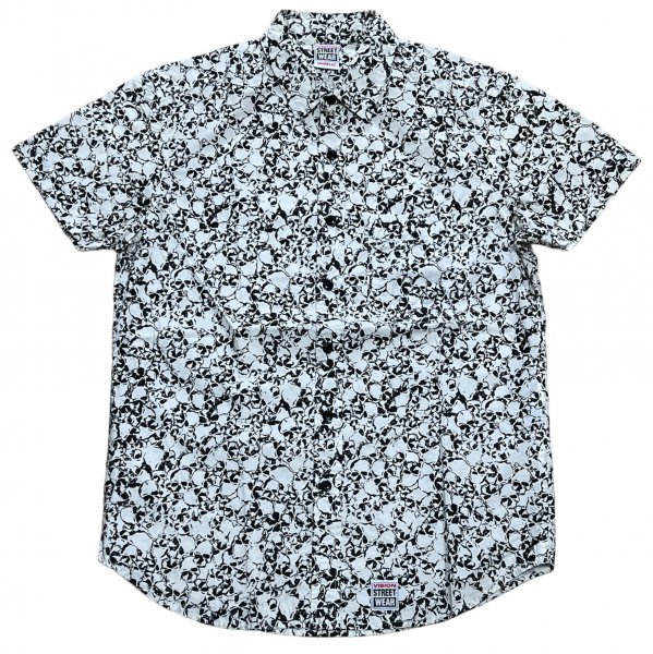 VISION Vision × Grime effect total pattern Skull short sleeves shirt 