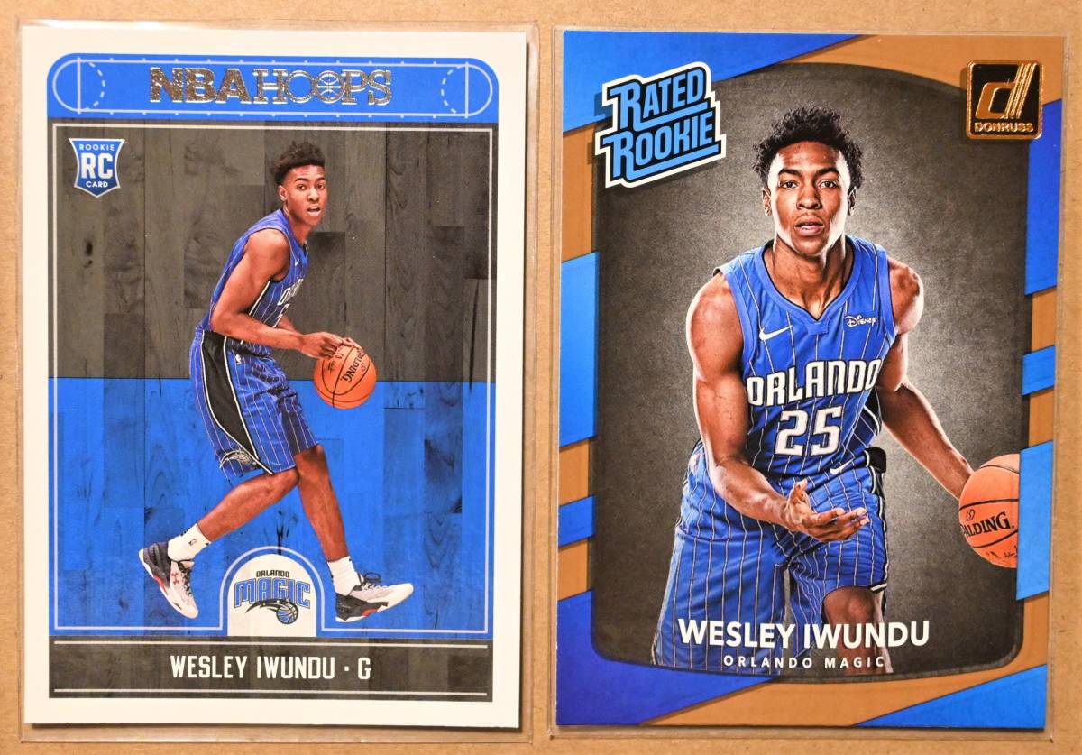 WESLEY IWUNDU (WESLEY IWUNDU) 2017-18 ROOKIE ルーキートレーディングカード 2枚セット 【NBA,オーランドマジック,ORANDO MAGIC】_画像1