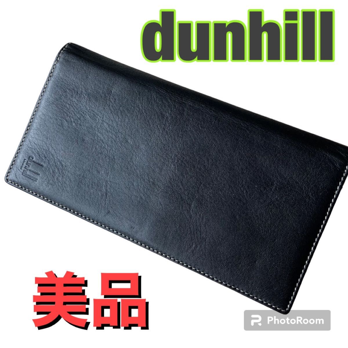  ダンヒル 二つ折り レザー 長財布 ブラック メンズ Dunhill