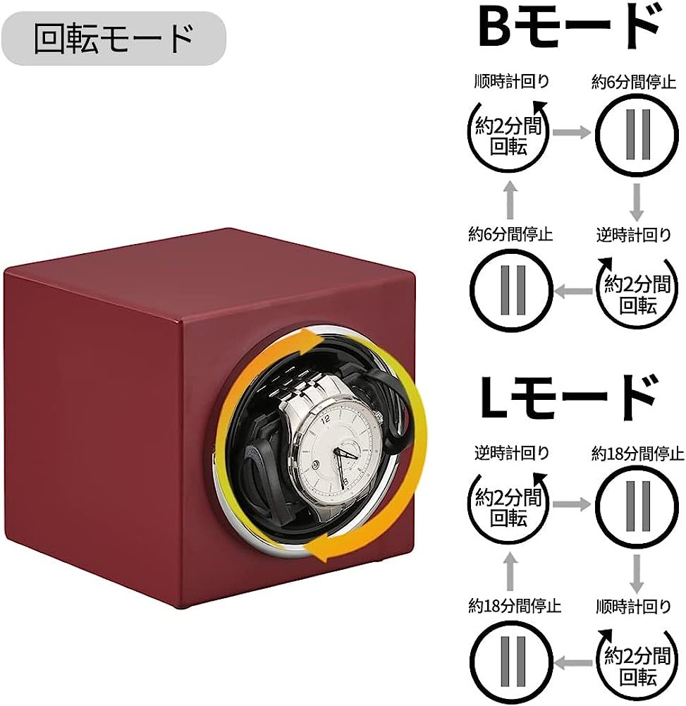  quiet sound . made in Japan Mabuchi motor adoption self-winding watch clock winding machine self-winding watch up machine mat painting wine red 1 pcs to coil type 