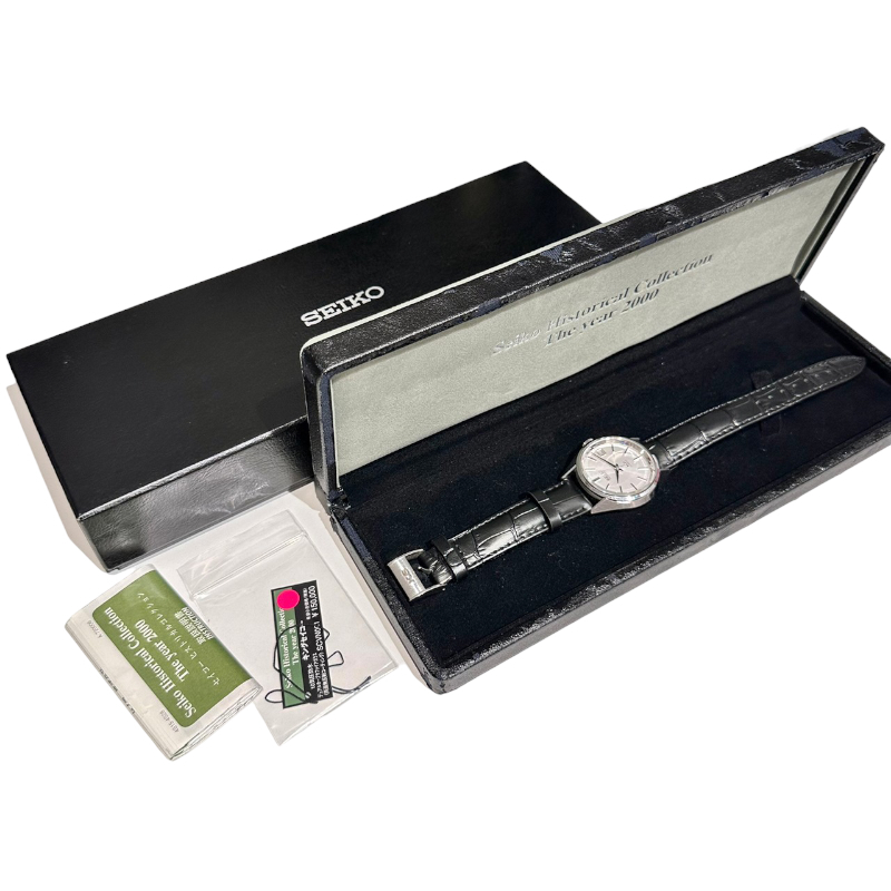 セイコー SEIKO キングセイコー ヒストリカルコレクション 2000本限定 復刻モデル シルバー文字盤 SCVN001 ブラック 腕時計 メンズ 中古_画像10