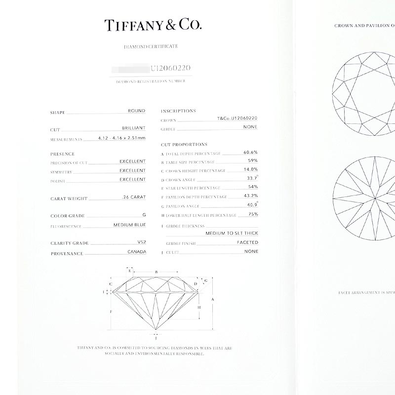 ティファニー TIFFANY＆CO ハーモニー ダイヤモンド リング PT950 ダイヤモンド ジュエリー 中古_画像7