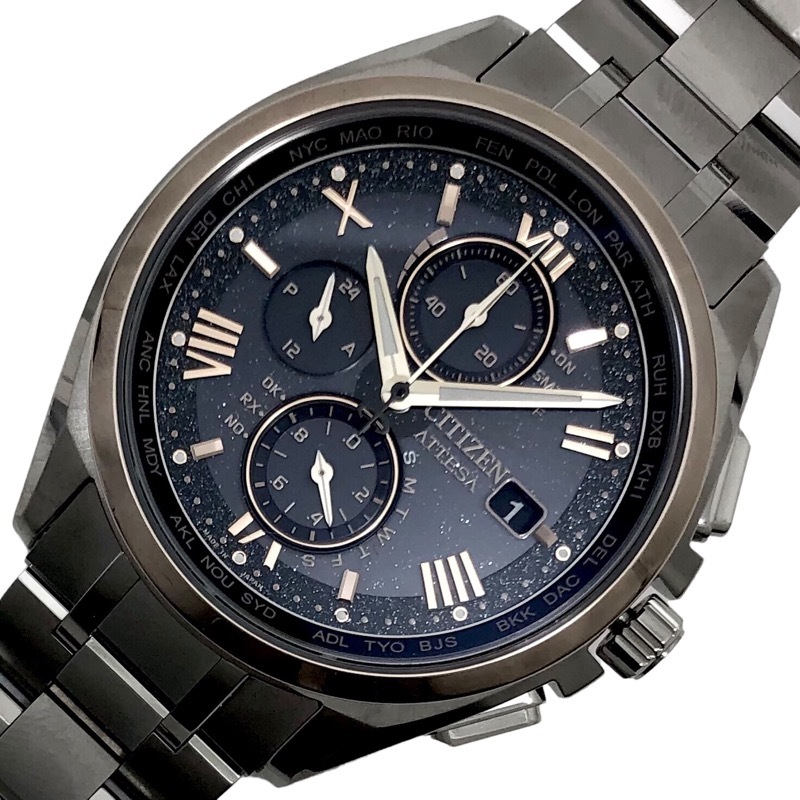 気質アップ シチズン CITIZEN 中古 メンズ 腕時計 ネイビー文字盤