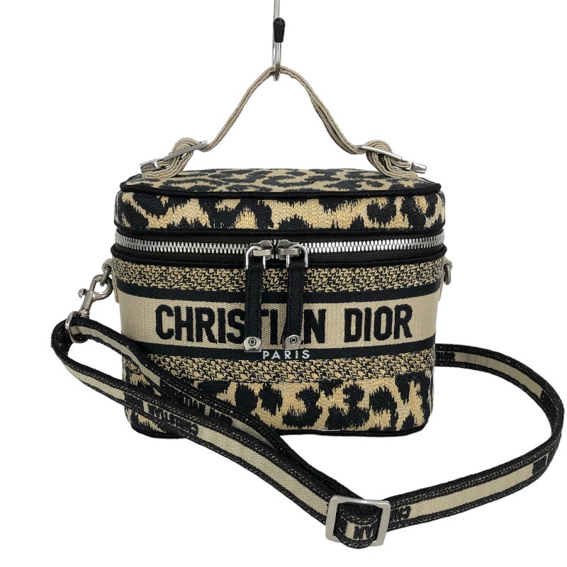クリスチャン・ディオール Christian Dior スモールバニティ ブラック×ベージュ ショルダーバッグ レディース 中古