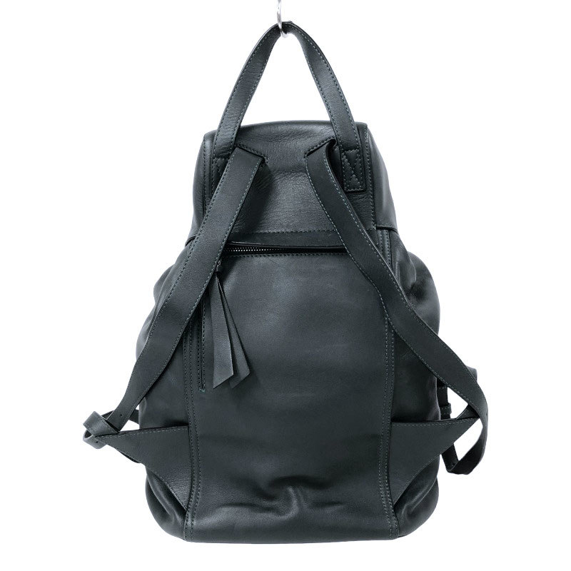 ロエベ LOEWE ドローストリング バックパック 306.77.U17 ダークグリーン リュック・デイパック レディース 中古_画像2