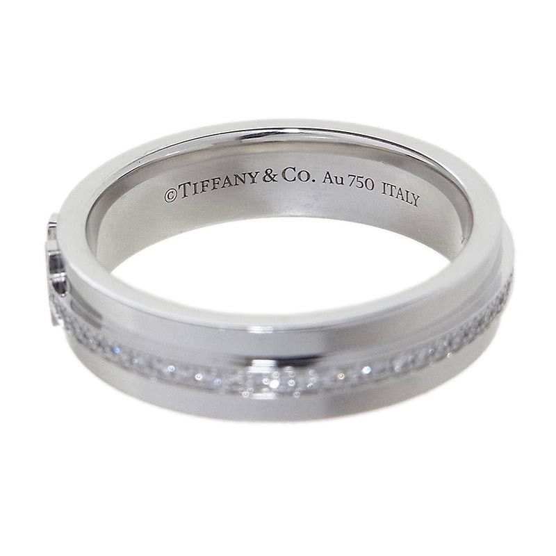  Tiffany TIFFANY&CO T narrow diamond ring K18WG diamond jewelry used 