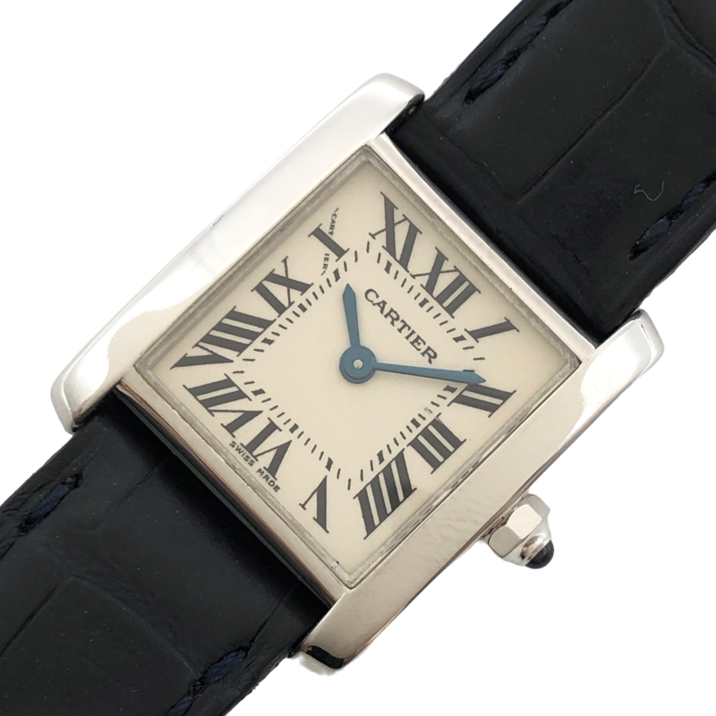 カルティエ Cartier タンクフランセーズ SM W5001256 ホワイトゴールド 腕時計 レディース 中古