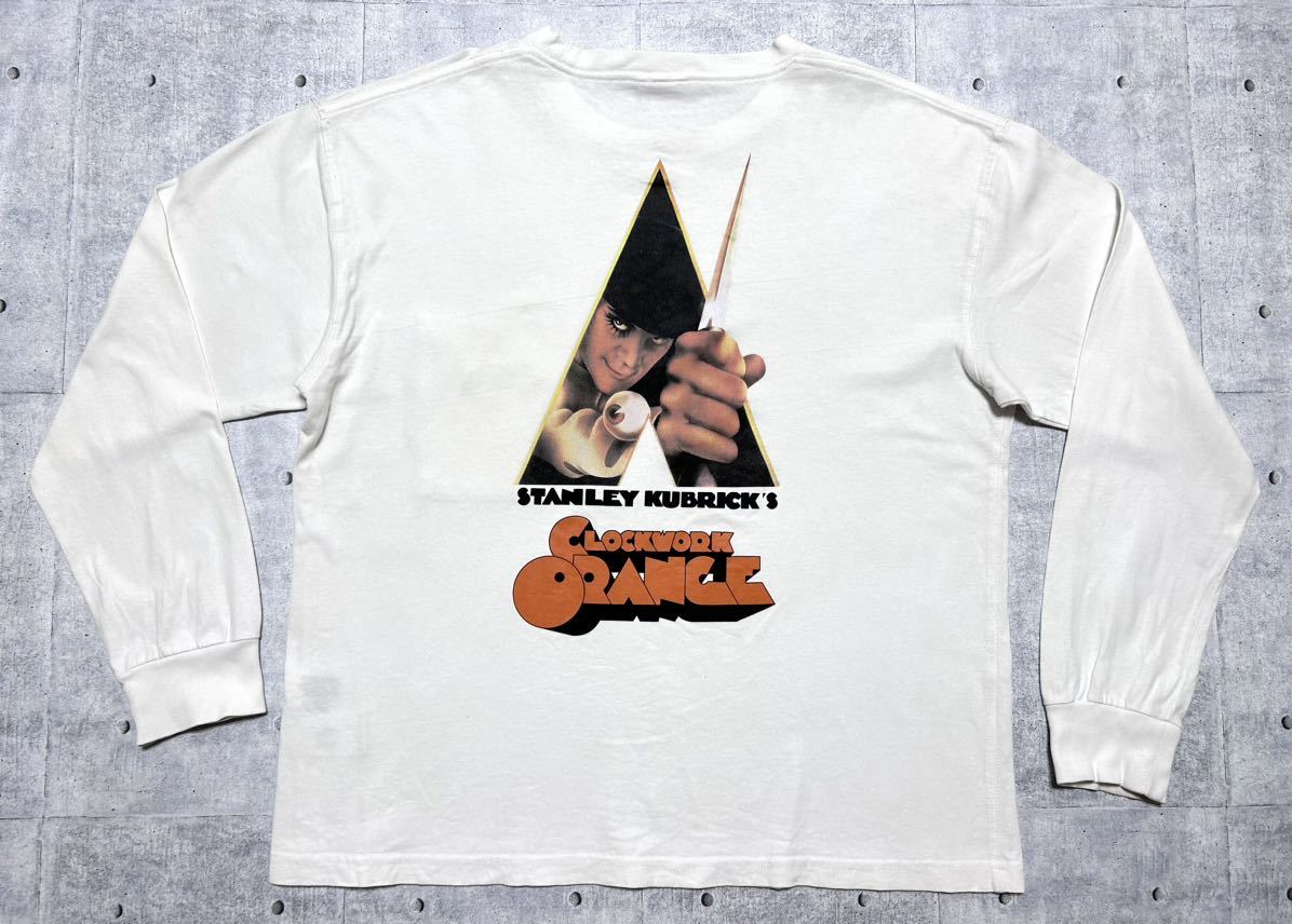 時計じかけのオレンジ 長袖 Tシャツ ロンT 背中 ビッグロゴ デカロゴ　　胸ポケット付き A Clockwork Orange ムービー 映画 柳7871