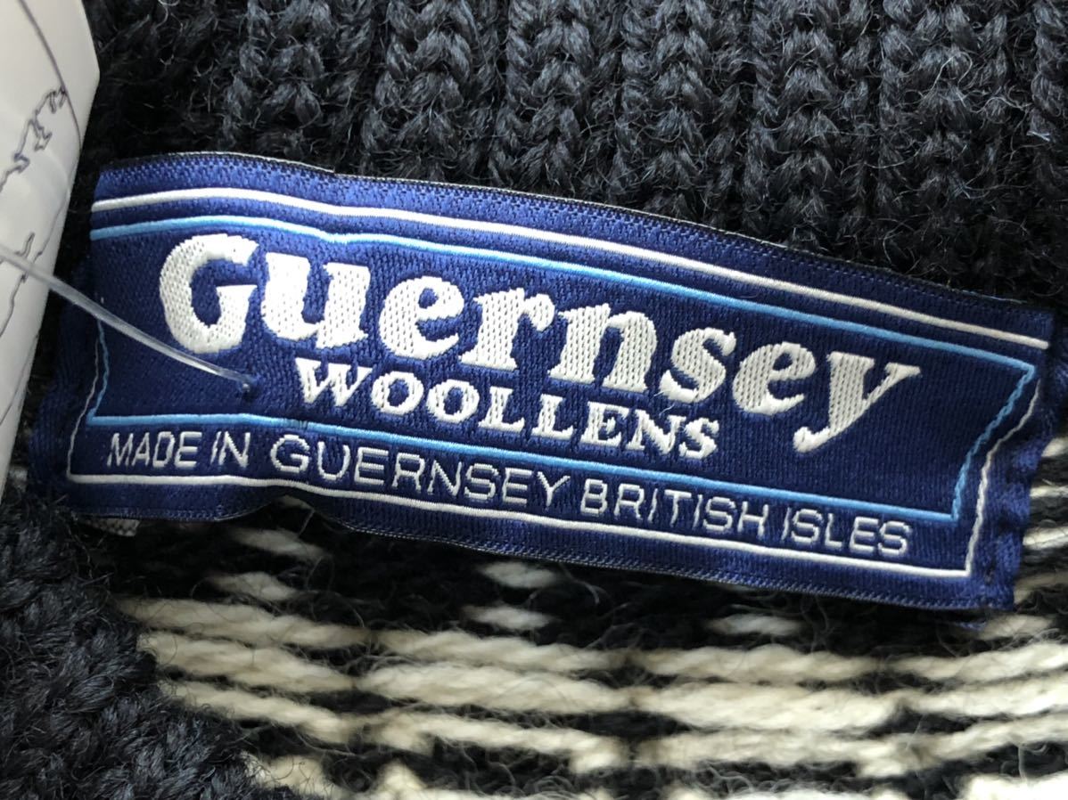 新品 イギリス製 ガンジー ウーレンズ ノルディック柄 求心 セーター