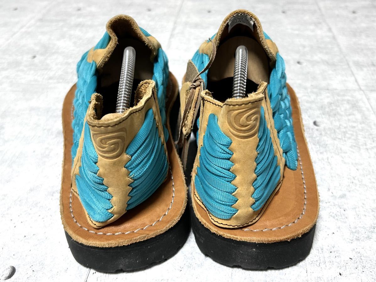 新品 チュバスコ ワラチ サンダル レザー × ナイロン 伸縮性素材 高