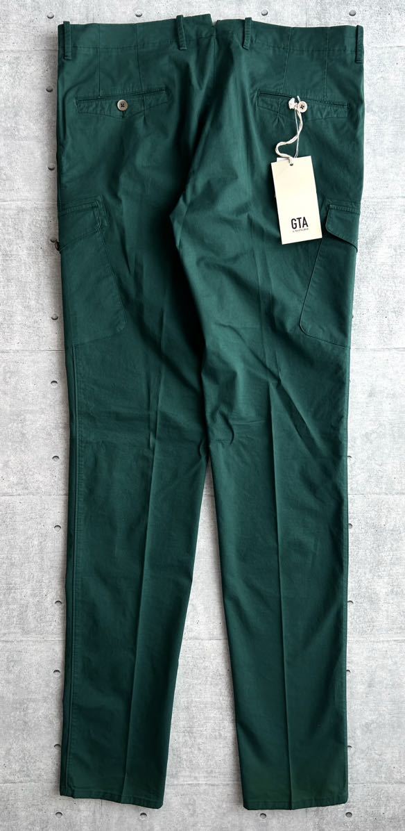 新品 定価28600円 GTA カーゴパンツ タックパンツ ストレッチ　　ジーティーアー Byron IL PANTALONE グルカパンツ ボタンフライ 柳7635_画像2