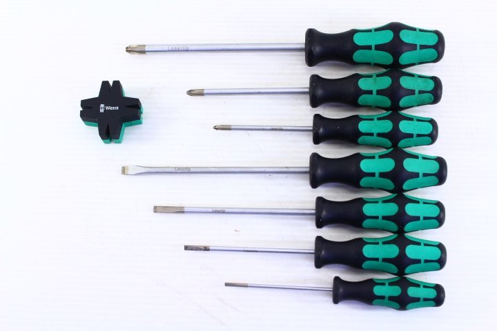 ●Wera ヴェラ Lasertip レーザーチップ ドライバーセット プラス マイナス 7本セット マグネタイザー付き 工具 ハンドツール【10860829】