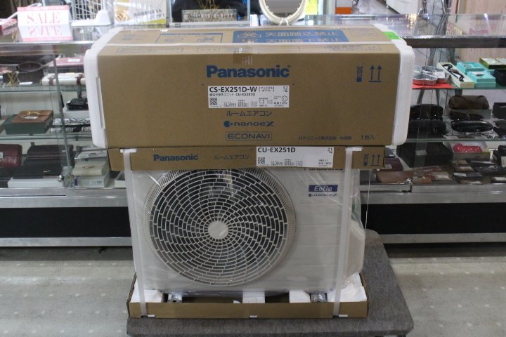 ●【新品】Panasonic パナソニック CS-EX251D-W CU-EX251D 冷房 暖房兼用 ルームエアコン Eolia エオリア 2個口発送【20281751（伏）】