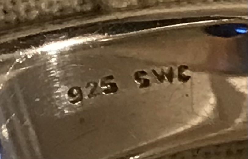 SWC シルバー925 ブルーストーン　リング　20号　メンズ指輪_画像5