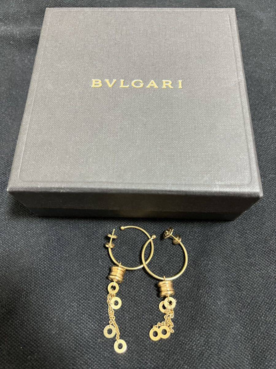  BVLGARY (BVLGARI) BVLGARY Element earrings Gold K18 yellow gold weight 17.53g lady's jewelry 