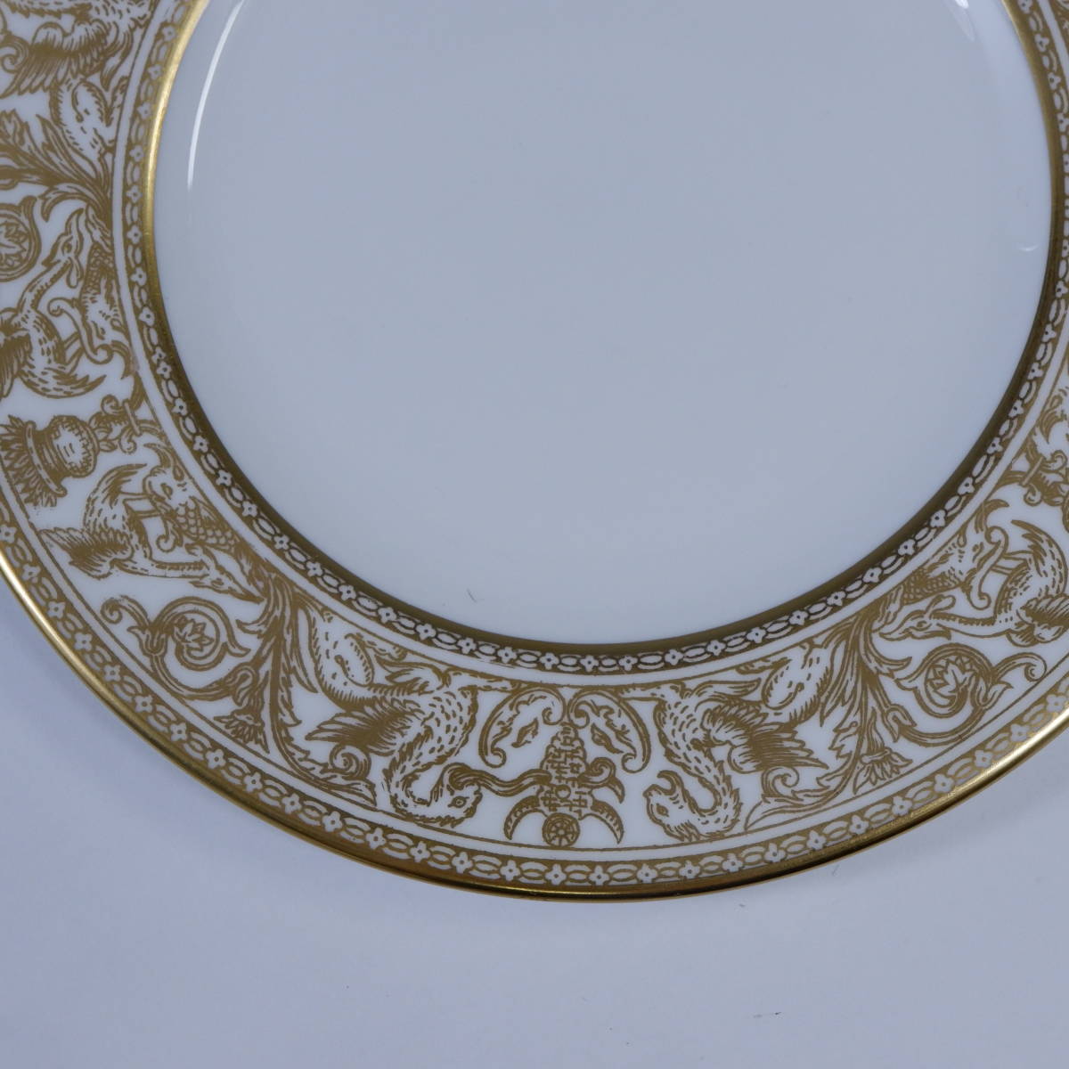 ウェッジウッド フロレンティーン ゴールドホワイト パンプレート 15cm Wedgwood 緑壺 Gold Florentine_画像5