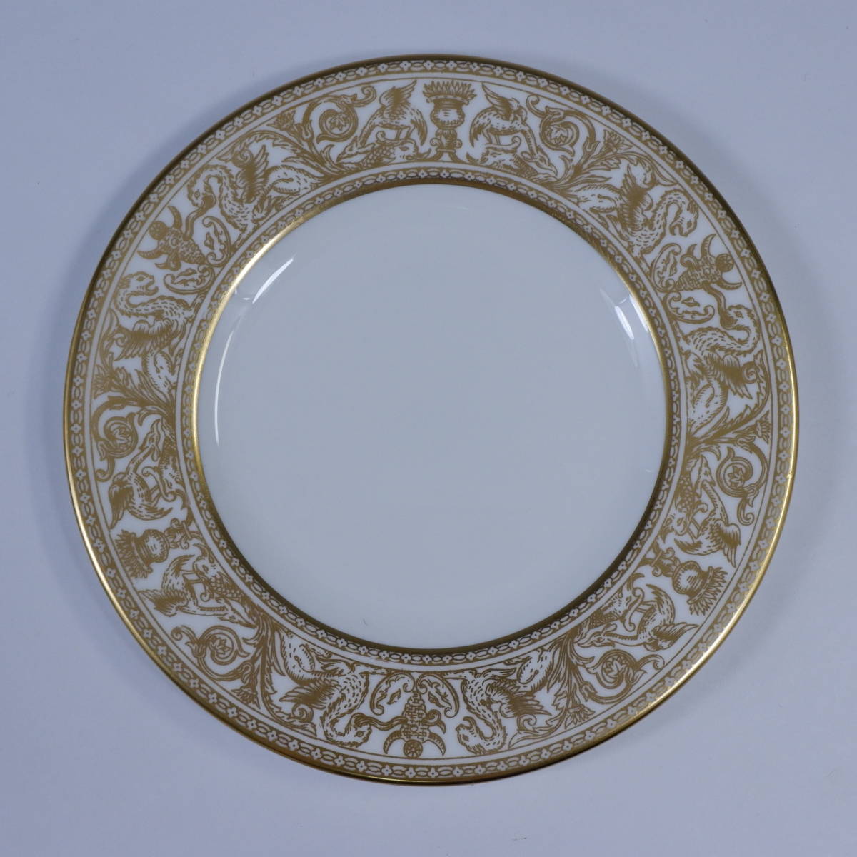 ウェッジウッド フロレンティーン ゴールドホワイト パンプレート 15cm Wedgwood 緑壺 Gold Florentine_画像2