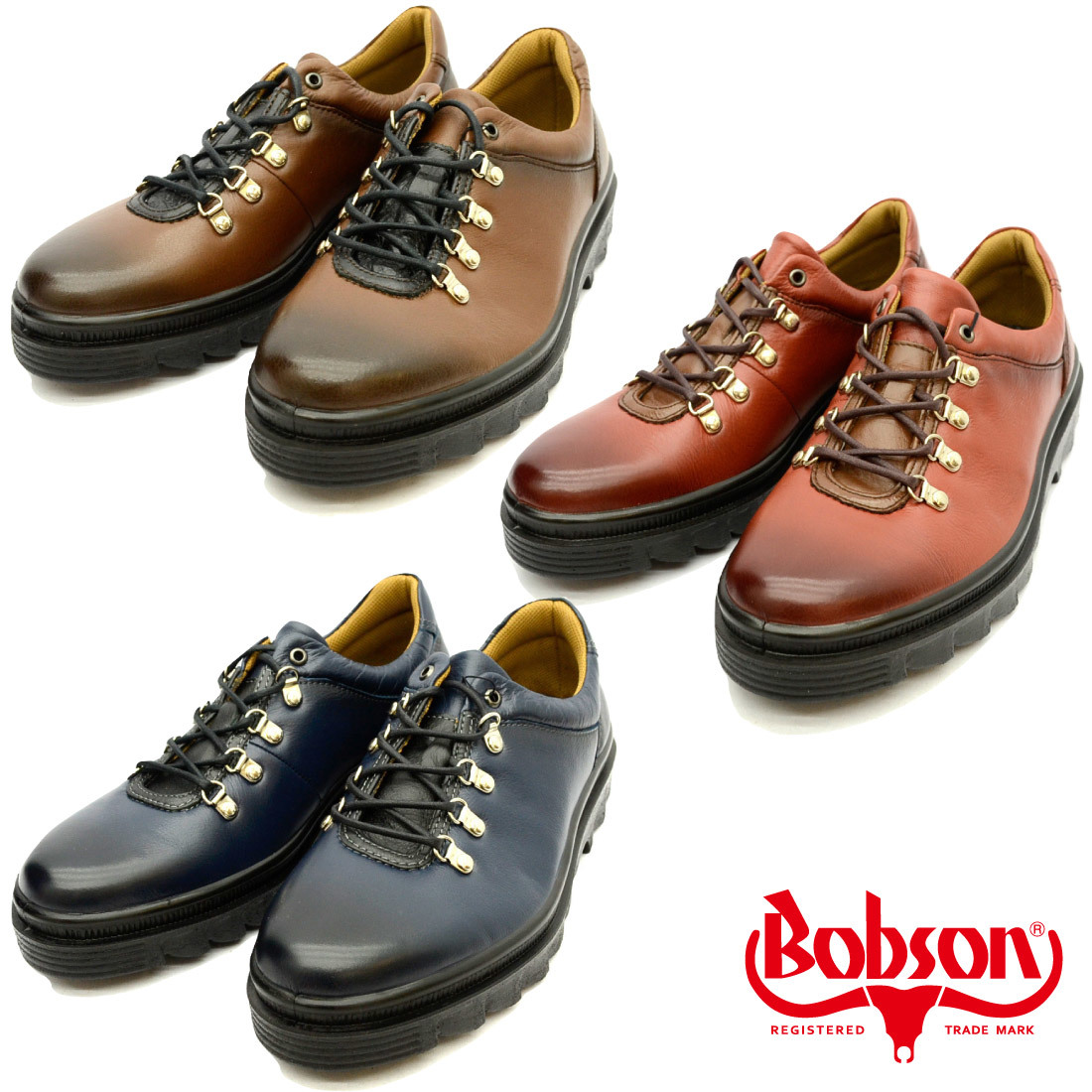 ^BOBSON Bobson casual shoes walking wide width 3E 4354 dark brown DarkBrown burnt tea 25.0cm (0910010283-db-s250)