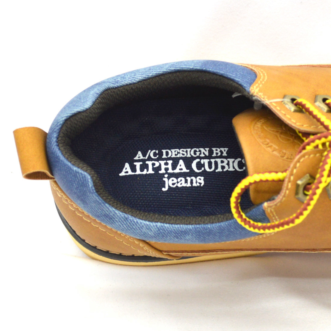 ▲ALPHA CUBIC jeans アルファ キュービック ジーンズ カジュアルシューズ ACJ-0400 防水 イエロー Yellow 黄 25.0cm (0910010341-ye-s250)_画像9