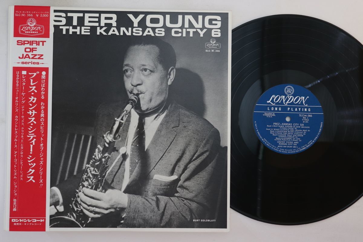 LP Lester Young Prez - Kansas City Six SLC366 LONDON /00260_画像1