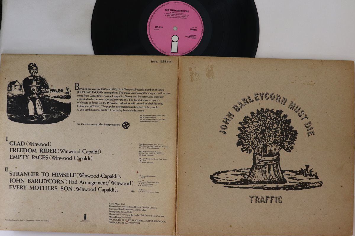 英LP Traffic John Barleycorn Must Die ILPS9116 ISLAND /00400_画像1