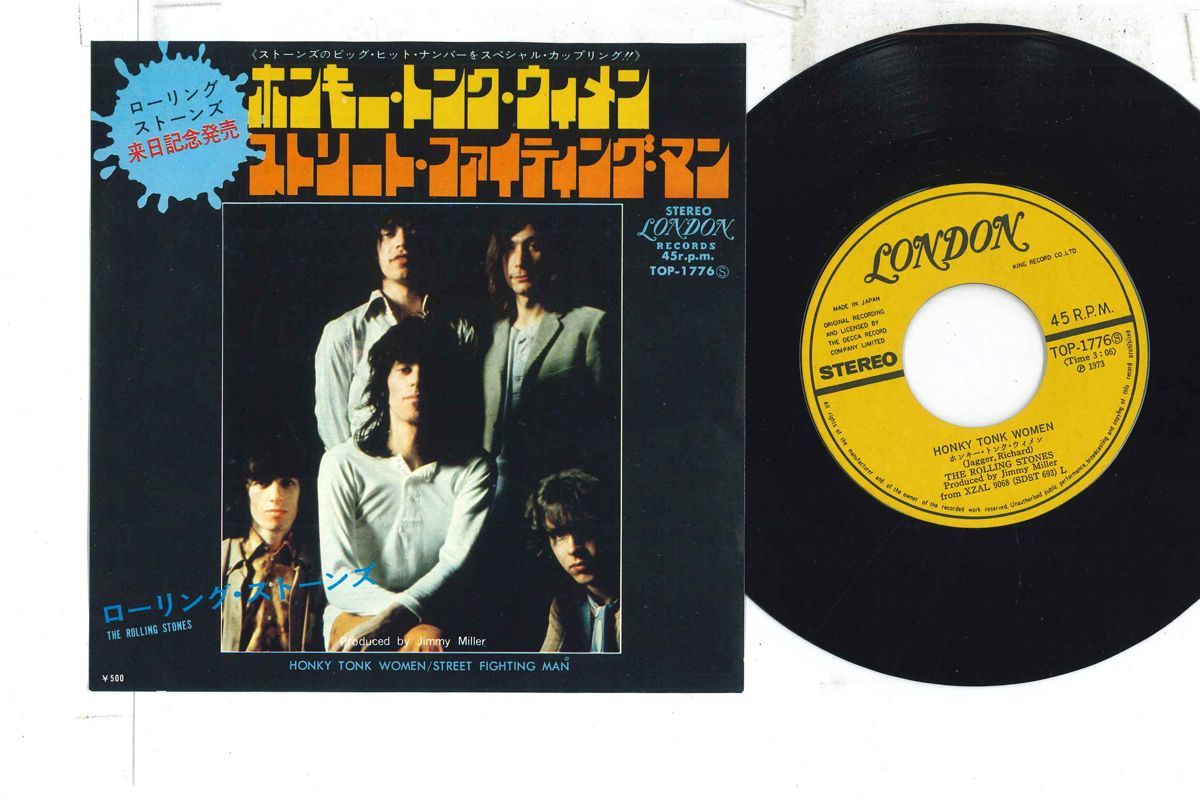 7 Rolling Stones Honky Tonk Women / Street Fighting Man TOP1776S LONDON /00080_画像1