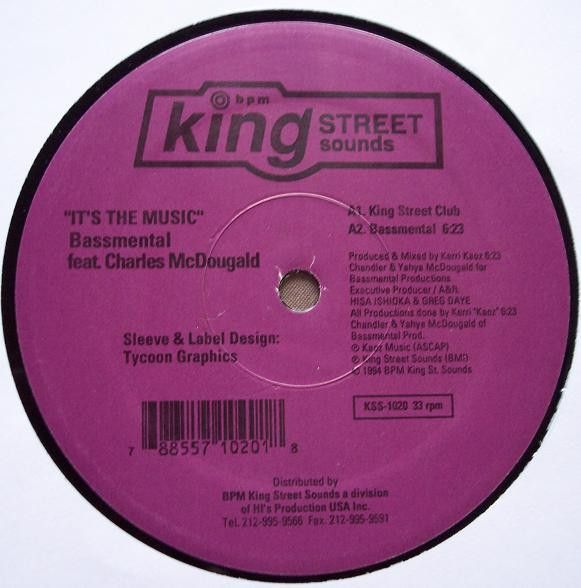 米12 Bassmental, Charles McDougald It's The Music KSS1020 BPM King Street Sounds /00250_画像1