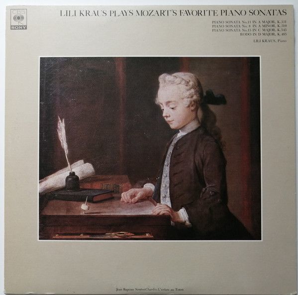 LP リリー・クラウス モーツァルト ピアノ・ソナタ名曲集 FCCA489 CBS SONY /00260_画像1