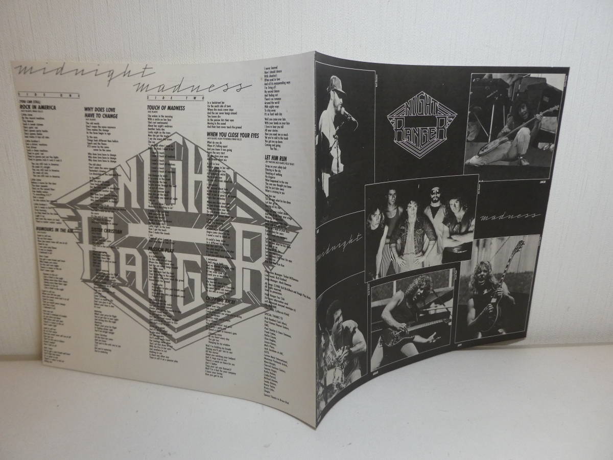 白レーベルサンプル！プロモシート付き！被せ帯付きLP！ナイト・レンジャー Night Ranger　/　ミッドナイト・マッドネス Midnight Madness_画像6