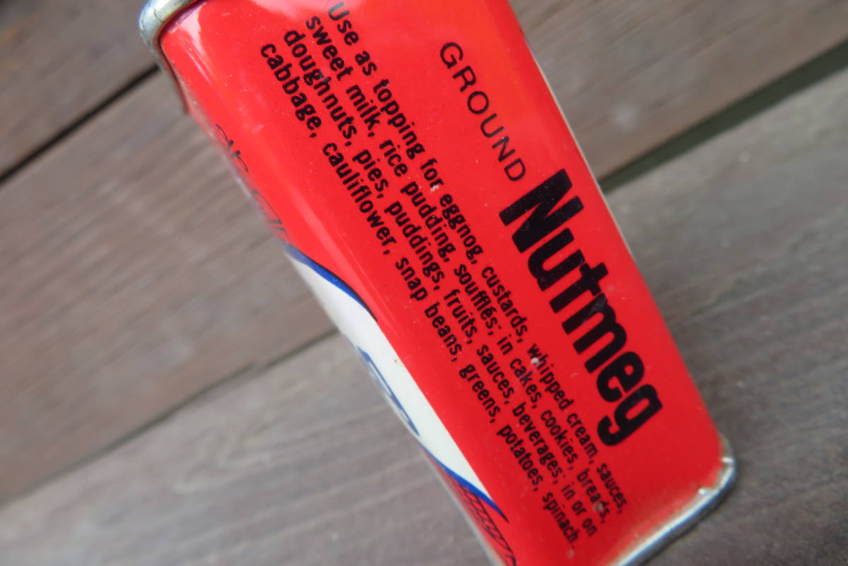 Kroger GROUND Nutmeg スパイス缶 ヴィンテージ アメリカ 店舗 ガレージ ジャンク USA（A-311） _画像10