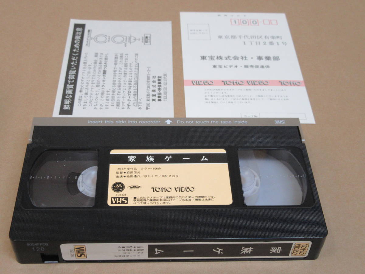 VHS video *[ family game ] Matsuda Yusaku /( rental superior article )/ATG video library / Morita . light direction work 