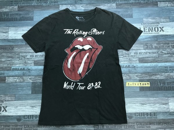 〈送料280円〉The Rolling Stones ザローリングストーンズ メンズ ロゴプリント 半袖Tシャツ M ダークグレー_画像1