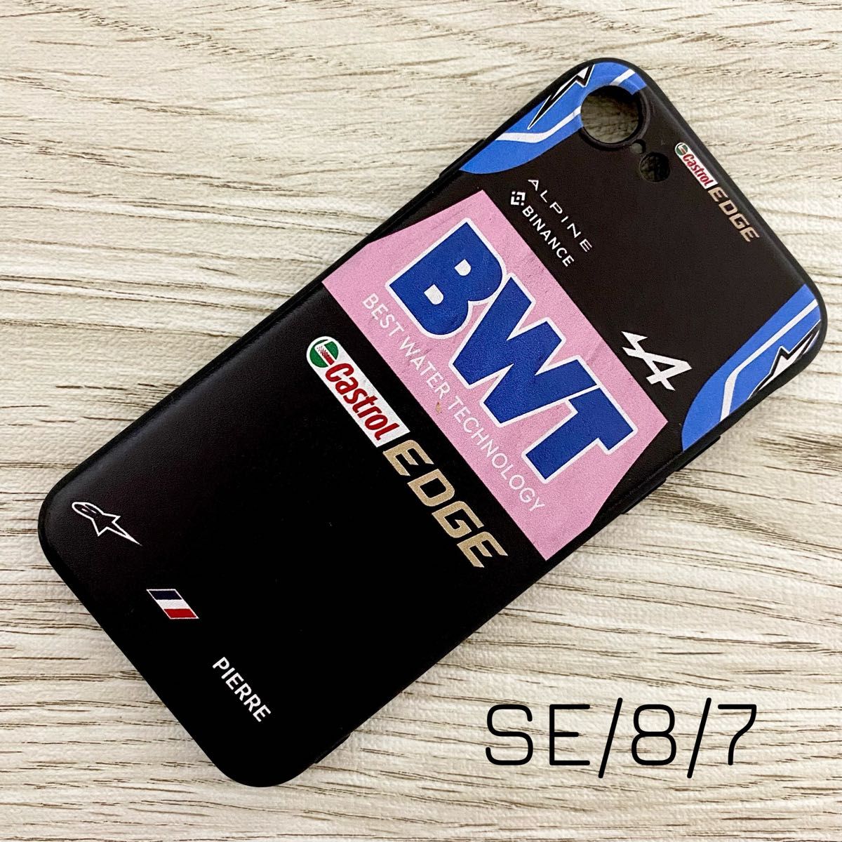 ピエール・ガスリー レーシング スーツ iPhone 8 / 7 / SE ケース F1 アルピーヌ