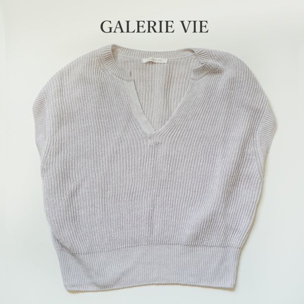 大人気定番商品 リネンキーネックプルオーバー VIE GALERIE ギャルリー