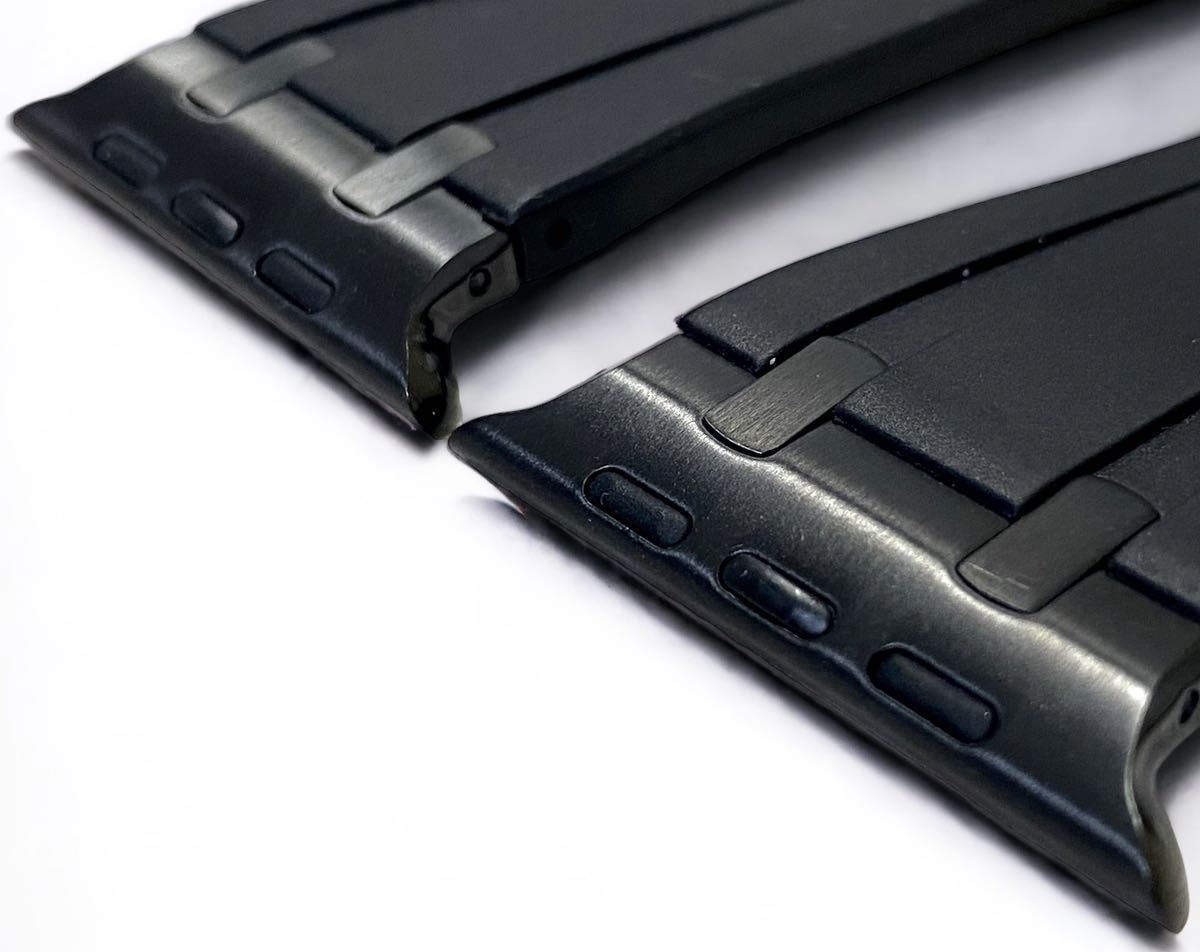  black FB*Apple Watch band rubber belt 42mm44mm45mm49mm stainless steel 316L custom belt case Apple watch 