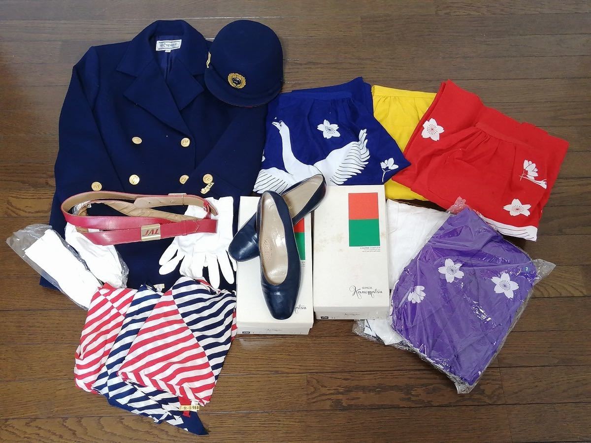 9W4 希少 日本航空 JAL CA 客室乗務員 6代目 制服 16点セット 森 9W4 希少 日本航空 JAL CA 客室乗務員 6代目 制服 16点セット 森