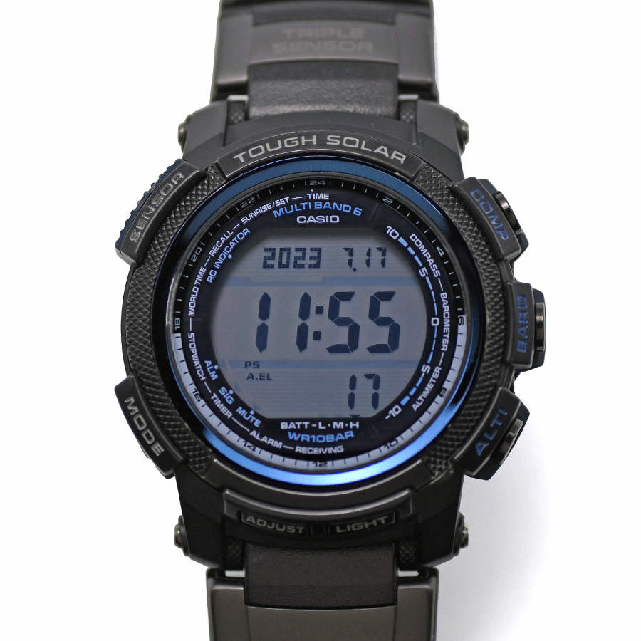 CASIO カシオ PROTREK ブラック×ブルーシリーズ タフソーラー電波 マルチバンド6 PRW-2000Y-1JF メンズ 登山 アウトドア 腕時計