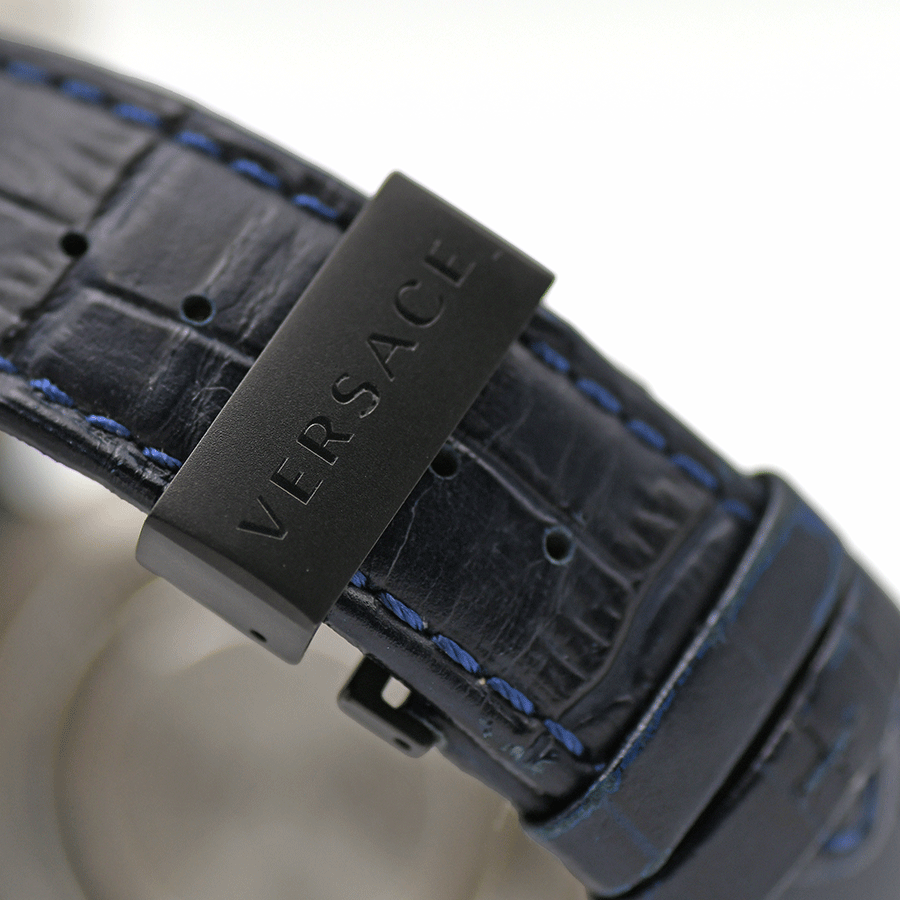 VERSACE ヴェルサーチ V-レース デュアルタイム 46MM クォーツ VEBV00419 メンズ 紳士用 男性用 腕時計 中古_画像5