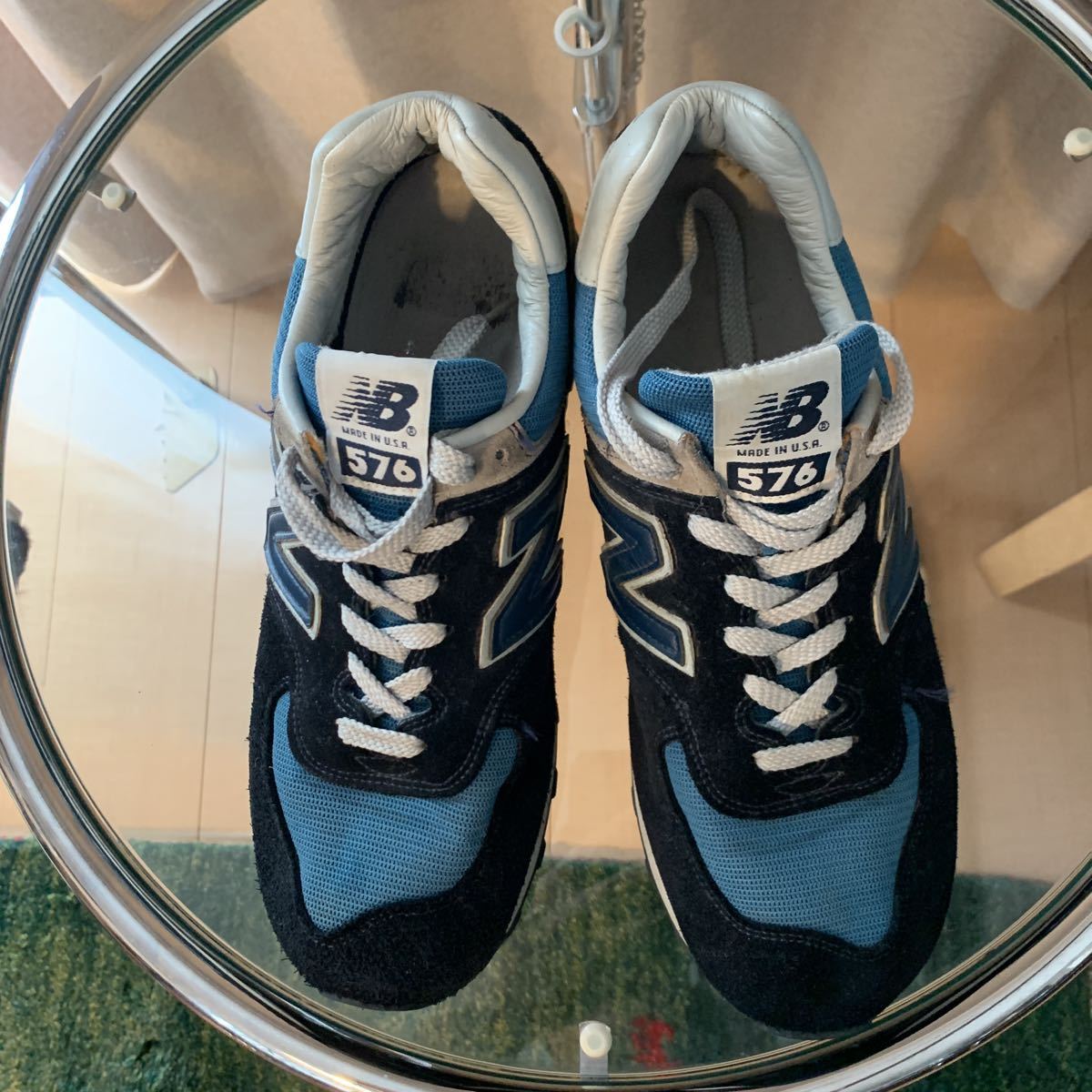 希少!【576】 27cm MADE IN USA ニューバランスNEW BALANCE NAVY US9